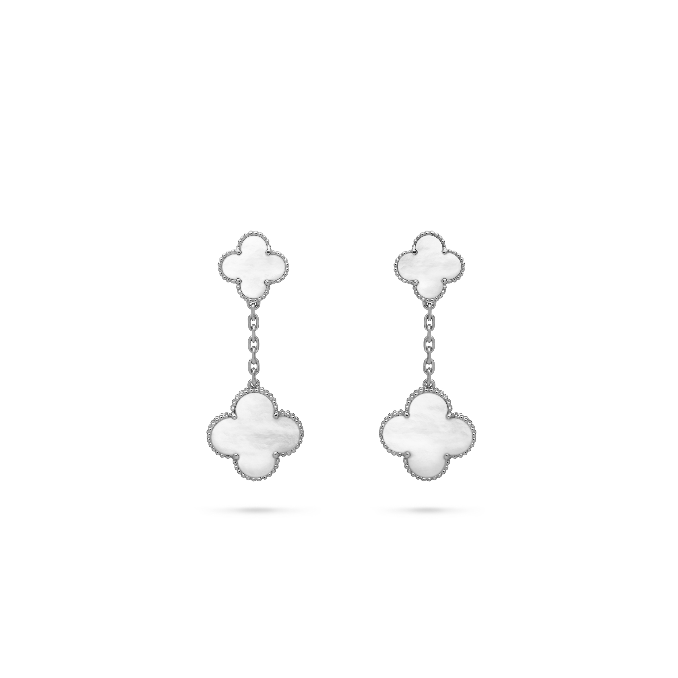 VAN CLEEF ARPELS MAGIC ALHAMBRA EARRINGS, 2 MOTIFS VCARD78400